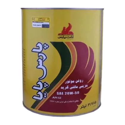 روغن موتور پارس پایا20W50 با حجم 4 لیتر فلزی