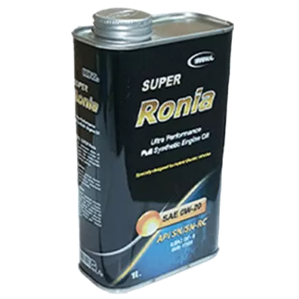 روغن موتور ايرانول سوپر رونيا 0W20 با حجم یک لیتر فلزی