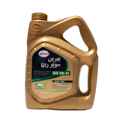 روغن موتور بهران سوپر رانا 0W20 (هیبرید) با حجم 4 لیتر پلاستیکی