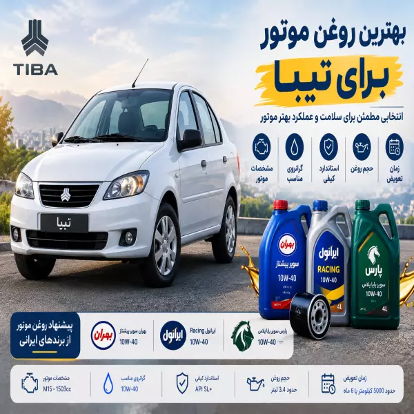 بهترین روغن موتور برای تیبا چیست؟ راهنمای انتخاب گرید و سطح کیفی