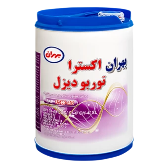 روغن موتور بهران اکسترا توربو دیزل 15W40 با حجم 20 لیتر پلاستیکی