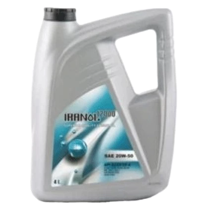 روغن موتور ایرانول 12000 20W50 با حجم 4 لیتر پلاستیکی