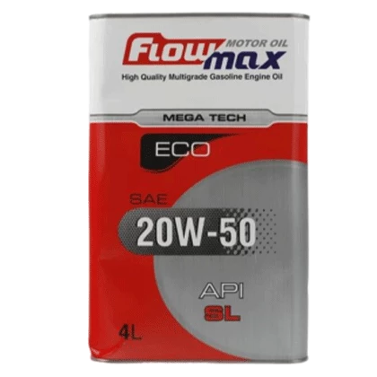 روغن موتور پارس فلومکس مگاتک اکو SL 20W50 با حجم 4 لیتر فلزی