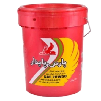 روغن موتور پارس پایدار 20W50 با حجم 20 لیتر چلیک پلاستیکی