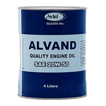 روغن موتور ایرانول الوند 20w50 با حجم 4 لیتر فلزی
