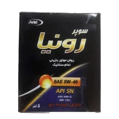 روغن موتور ایرانول سوپر رونیا 5W40 با حجم 5 لیتر فلزی