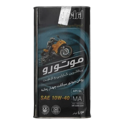 روغن موتور ايرانول موتورو 10W40 SL با حجم 1.3  ليتر فلزی