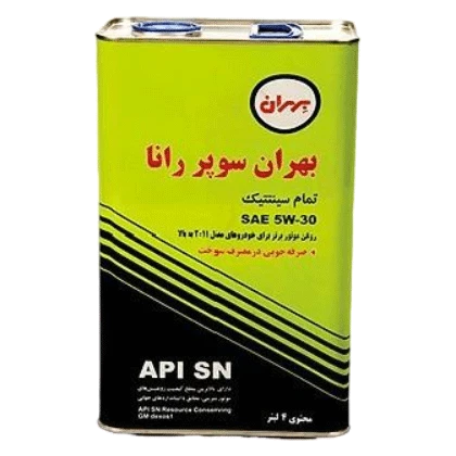 روغن موتور بهران سوپر رانا5W30 با حجم 4 لیتر فلزی