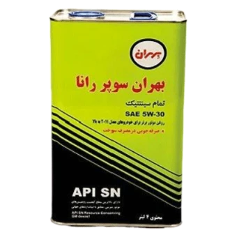 روغن موتور بهران سوپر رانا5W30 با حجم 4 لیتر فلزی