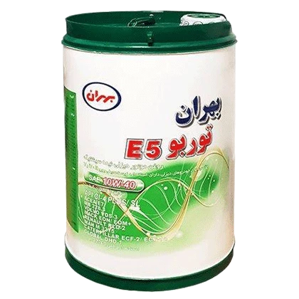 روغن موتور بهران توربو 10W40 E5 با حجم 20 لیتر پلاستیکی