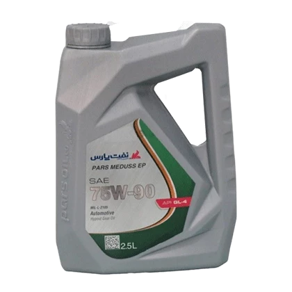 روغن دنده پارس مدوس ای پی EP 75W90 حجم 2.5 لیتر پلاستیکی