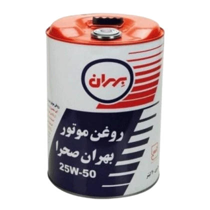 روغن موتور بهران صحرا 25w50 با حجم 20 لیتر پلاستیکی