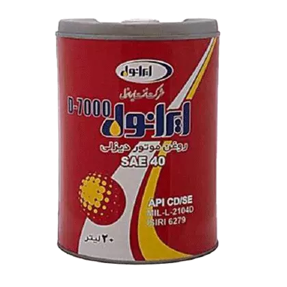 روغن ایرانول D7000 ویژه 40 با حجم 20 لیتر
