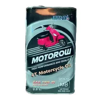 روغن موتور ایرانول موتورو 10w30 SL با حجم 0.8 لیتر فلزی