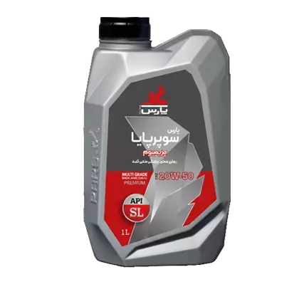 روغن موتور پارس سوپر پایا پریمیوم 20w50 SL با حجم یک لیتر پلاستیکی