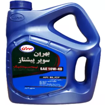 روغن موتور بهران سوپر پیشتاز 10w40 نیمه سنتتیک با حجم 4 لیتر پلاستیکی