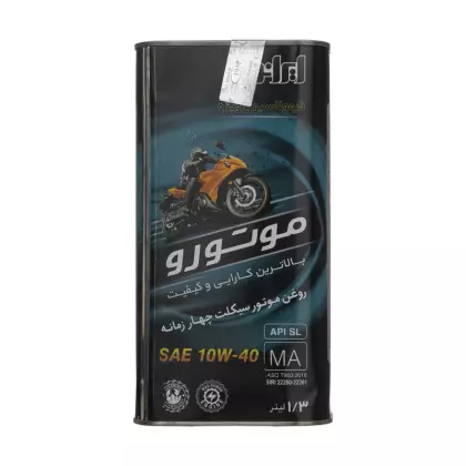 یک لیتری ایرانول موتورو 10w40 پلاستیکی